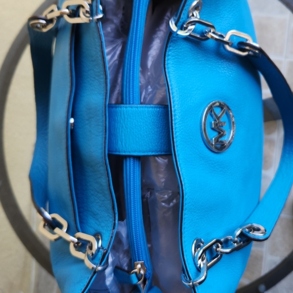 Michael Kors fulton chain summer blue shoulder bag - Picture 10 of 16